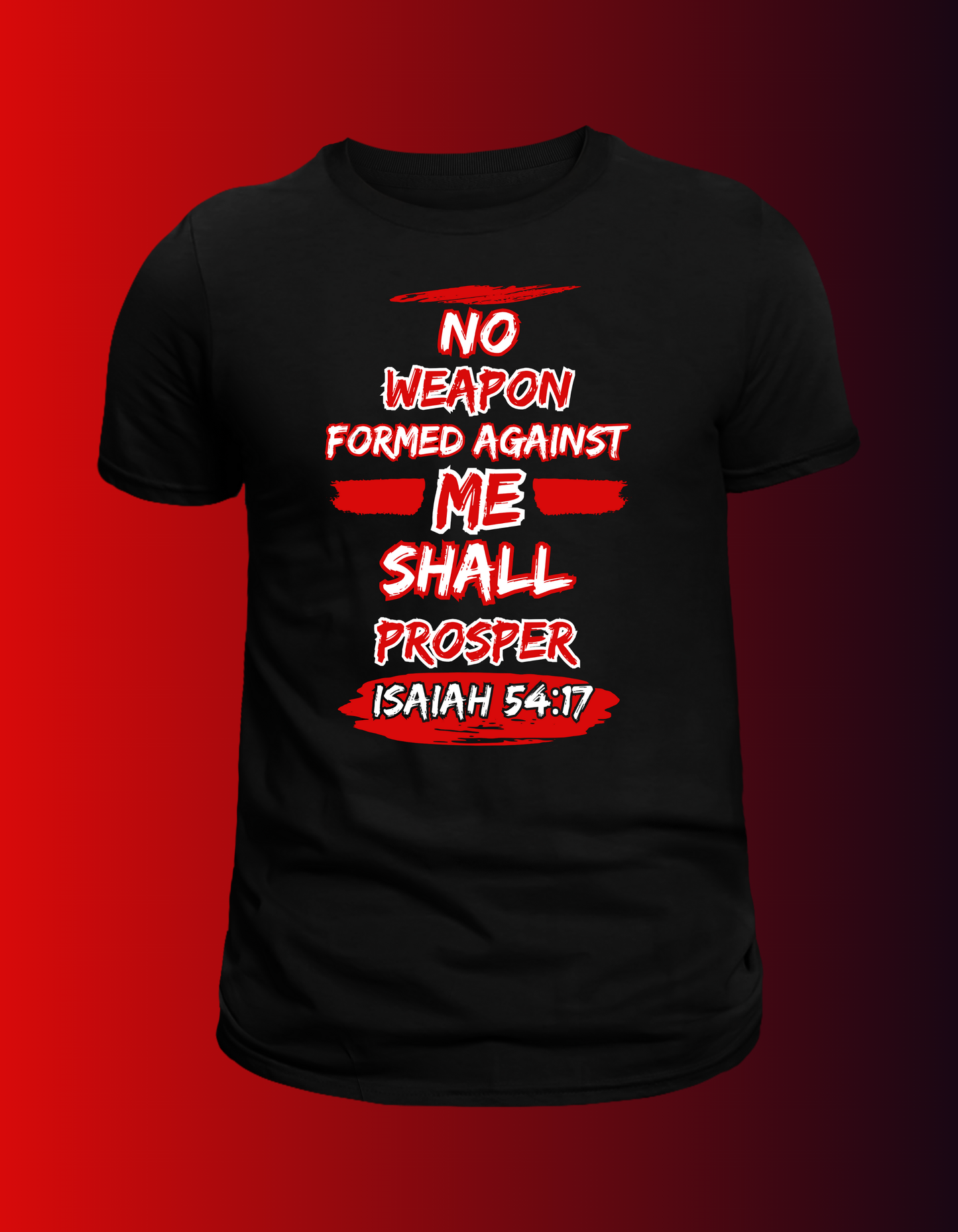 Isaiah 54:17 T-Shirt Red
