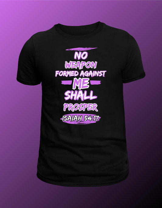Isaiah 54:17 T-Shirt Purple